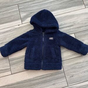Kids Unisex Eddie Bauer Blue Fleece Soft Plush Zip Up Hooded Jacket Size 2T